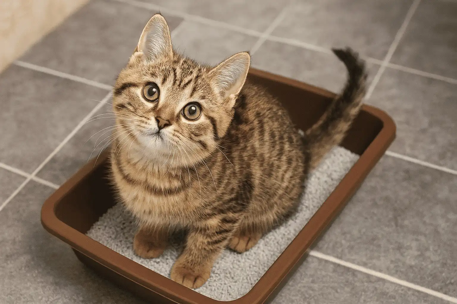 Як навчити кота ходити на лоток