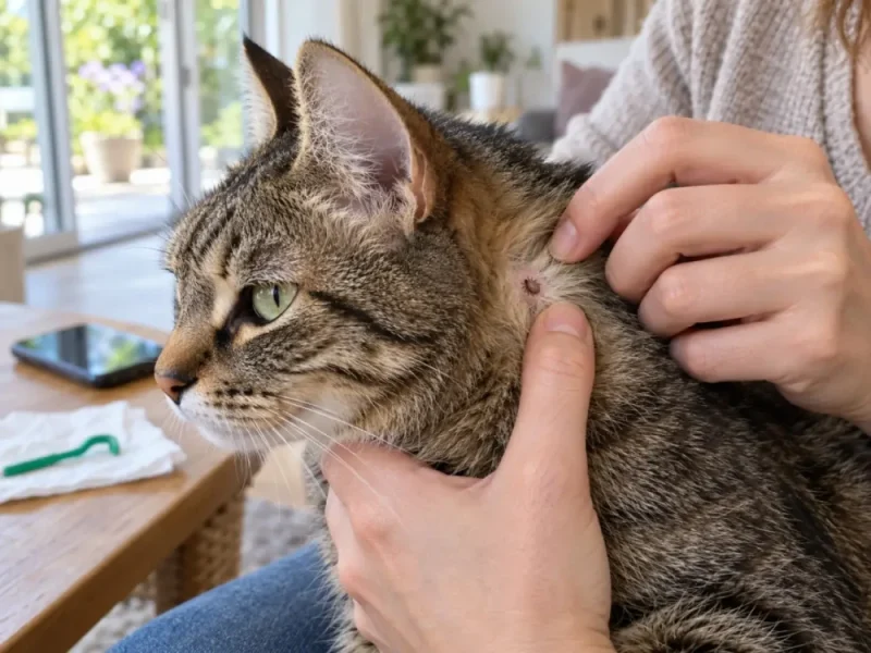 Кліщ у кота
